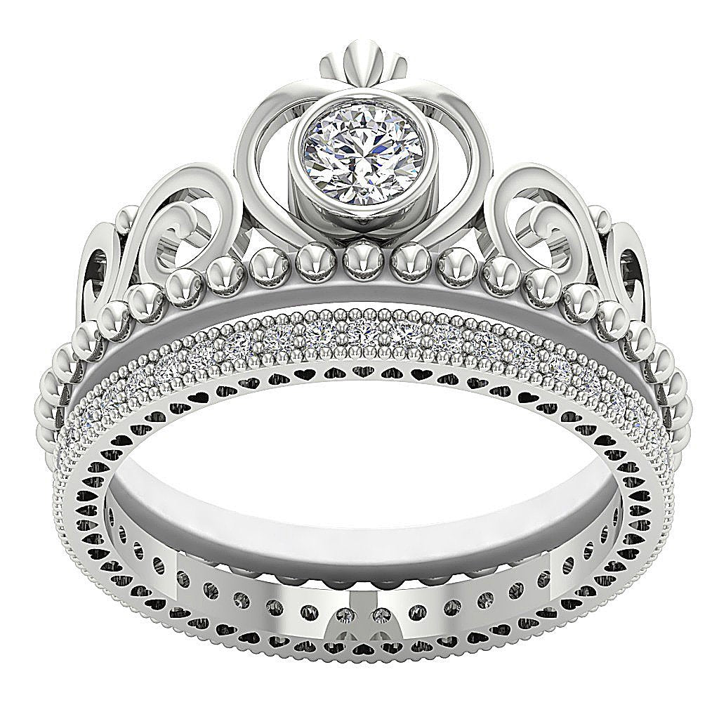 Designer Solitaire Bridal Ring Set Prong & Bezel Set I1 G 0.80 Ct Round Cut Diamond