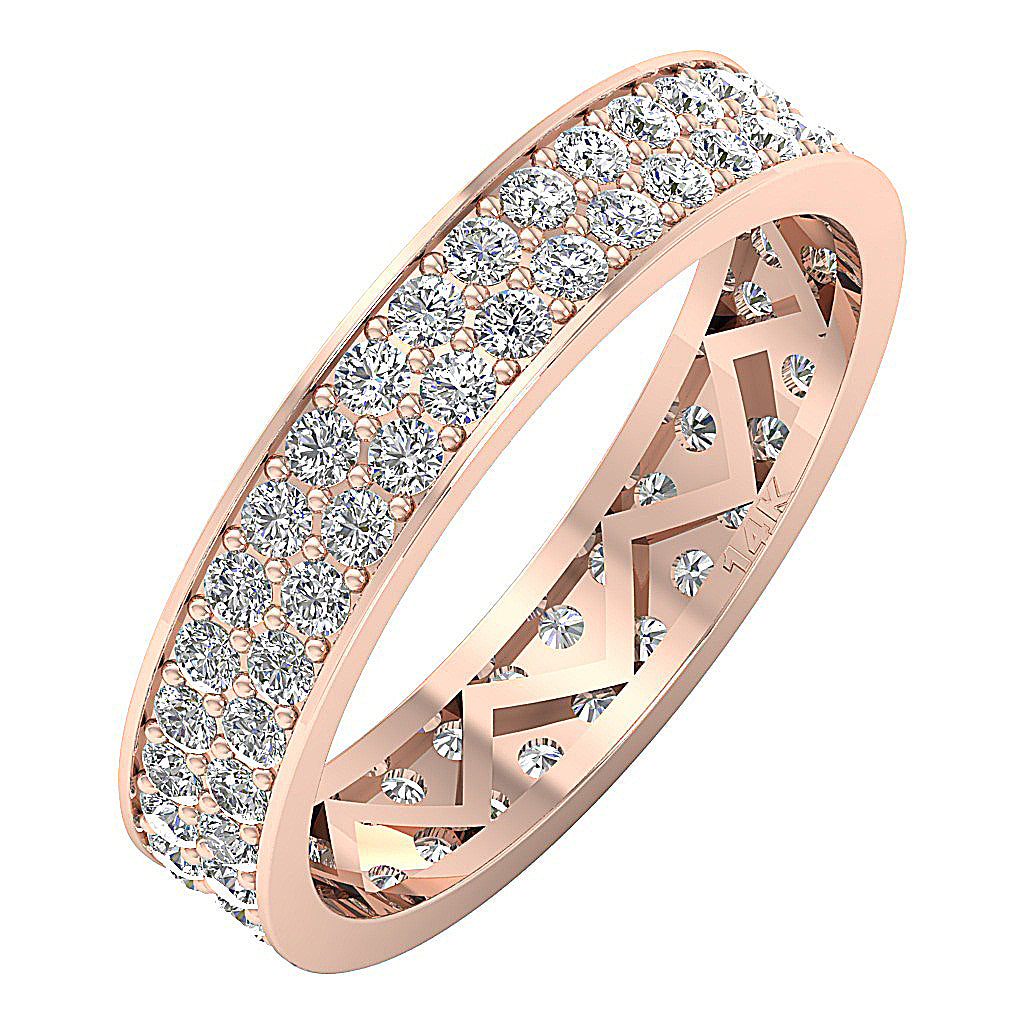 The Gideon Pave Set Full Eternity 14K Gold Diamond Ring For Her