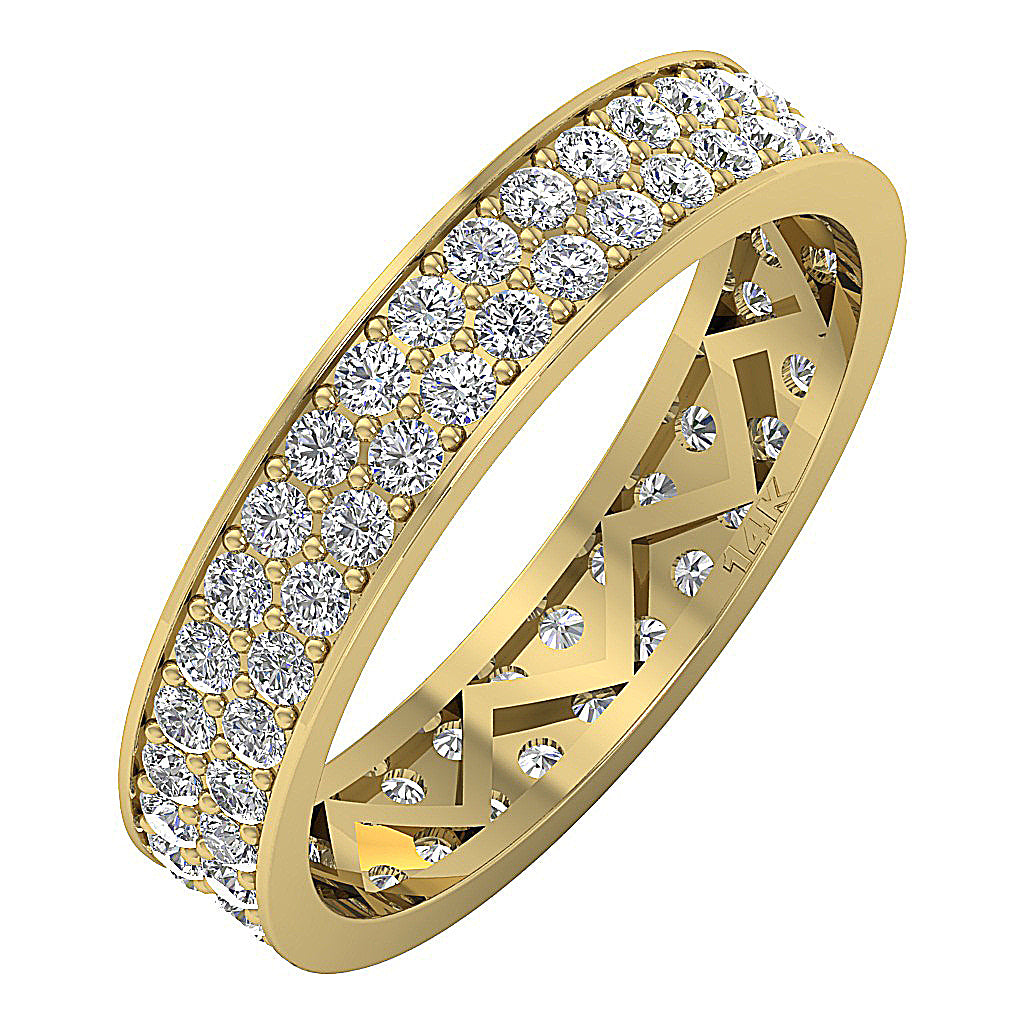 The Gideon Pave Set Full Eternity 14K Gold Diamond Ring For Her
