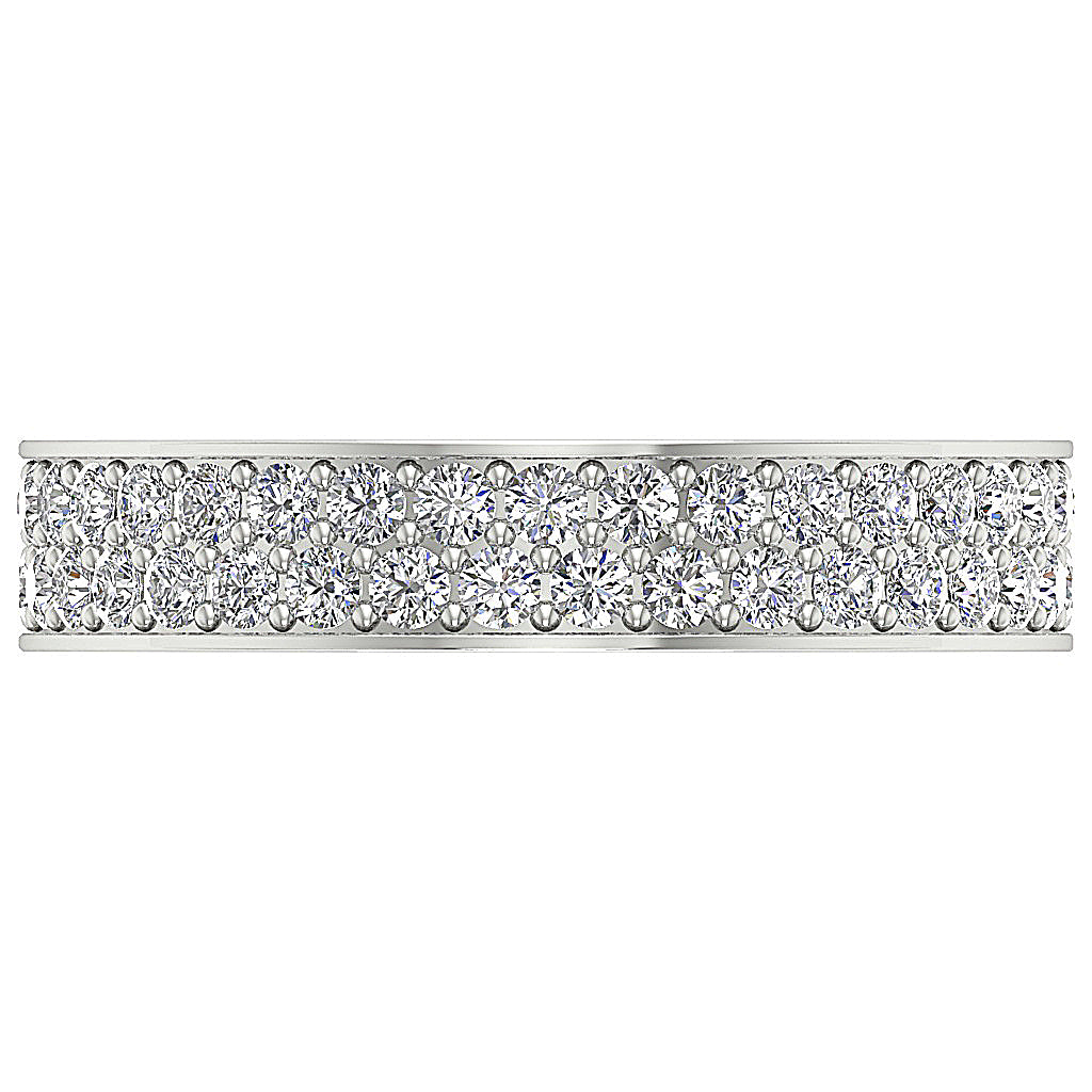 The Gideon Pave Set Full Eternity 14K Gold Diamond Ring For Her