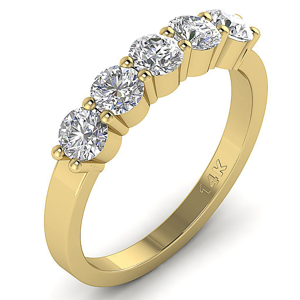 The Rodrigo White Gold Classic Five Stone Diamond Engagement Ring