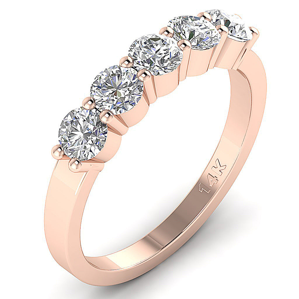 The Rodrigo White Gold Classic Five Stone Diamond Engagement Ring