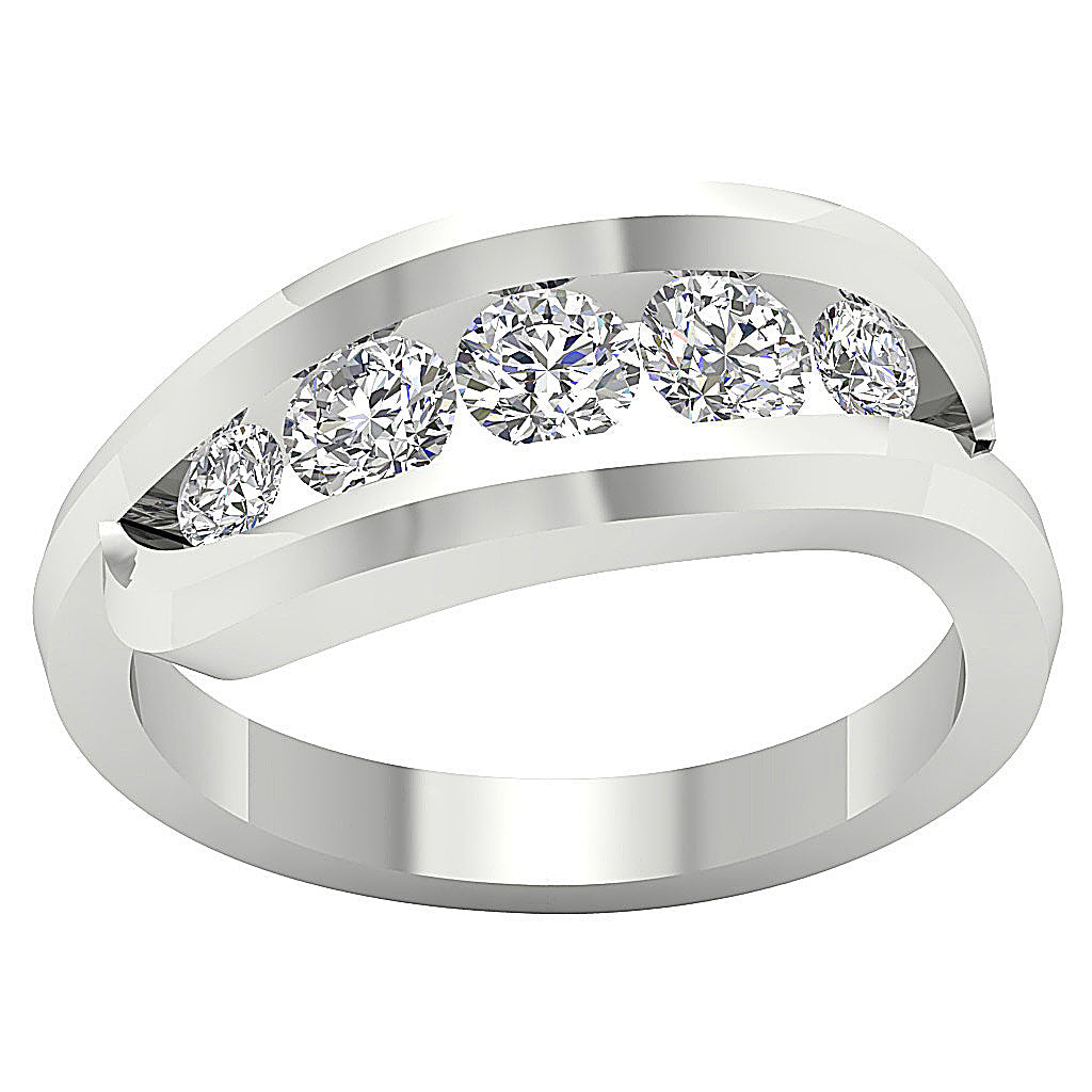 The Kasen Journey Round Diamond Engagement Ring 14K Rose Gold