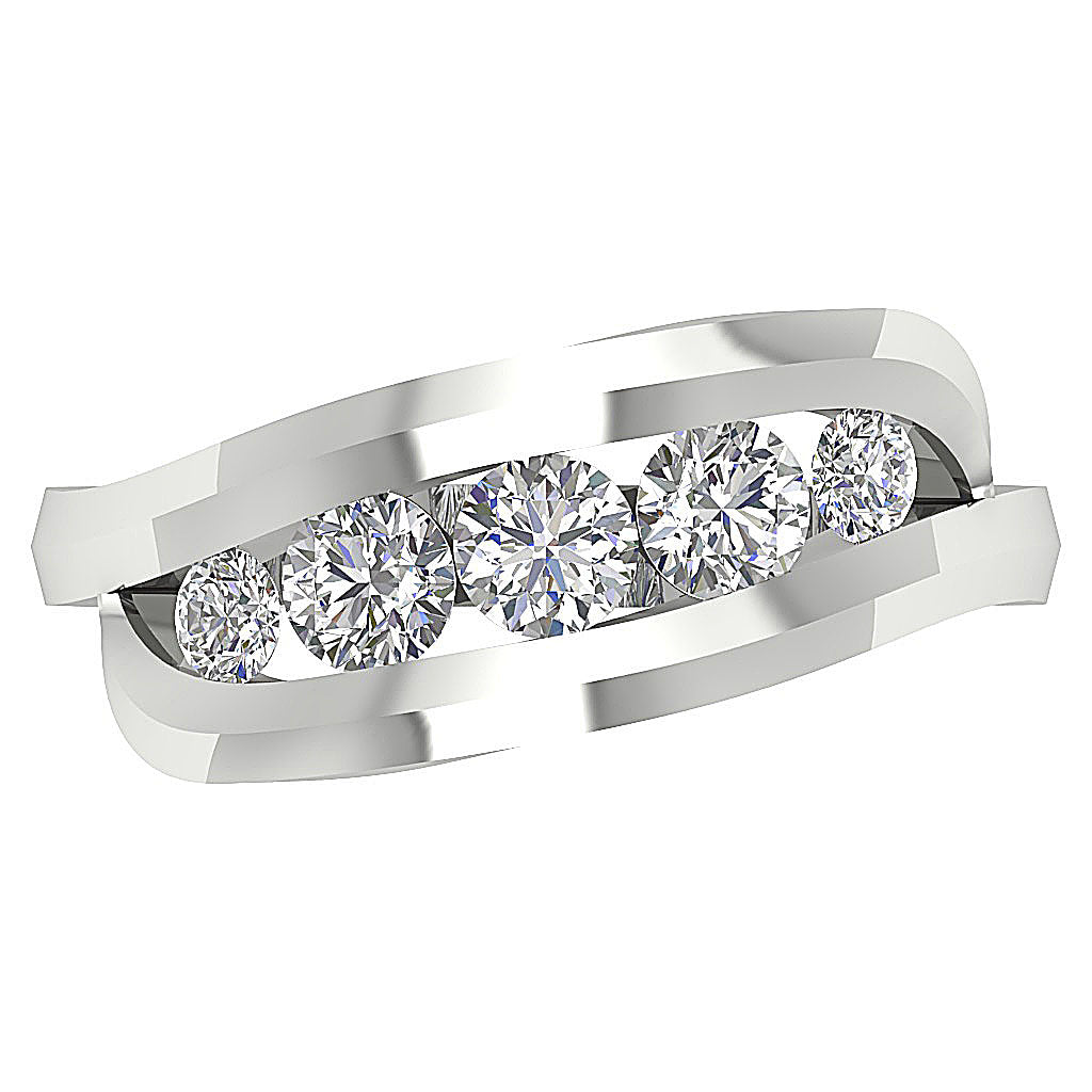 The Kasen Journey Round Diamond Engagement Ring 14K Rose Gold