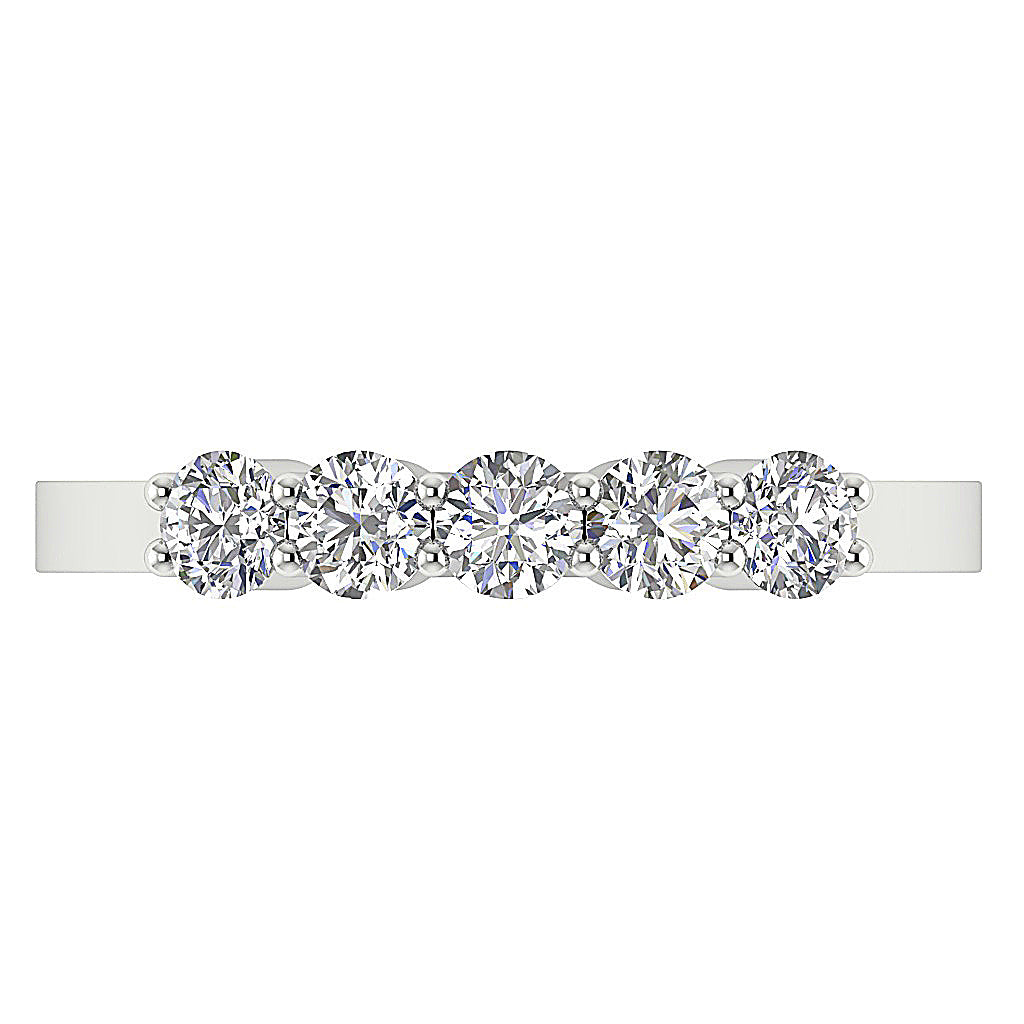 The Drew Simply Stunning Five Diamond Wedding Engagement Gold Ring