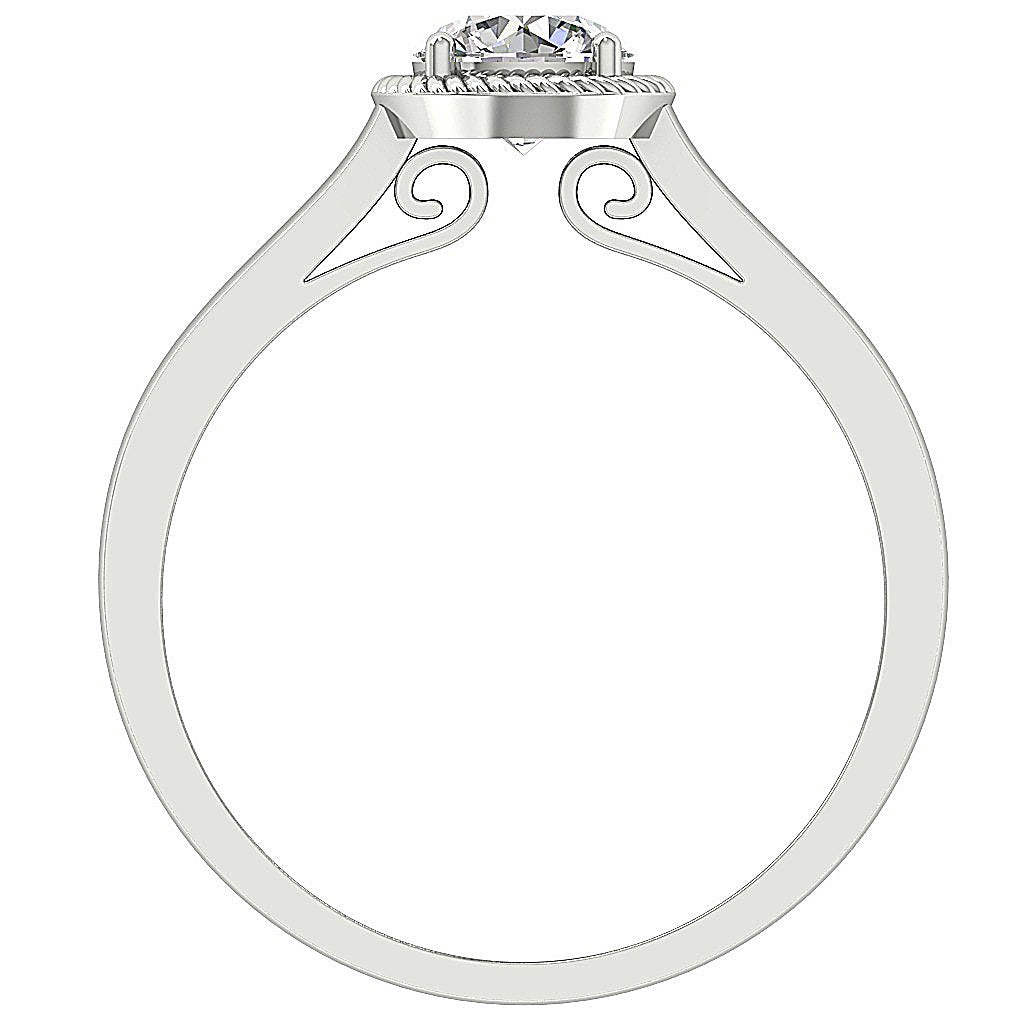Natural Diamond Vintage Solitaire Engagement Ring SI1 G 0.85 Ct 14k White Gold Prong Set