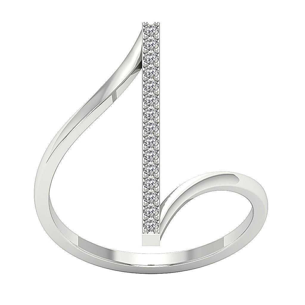 Prong Set Designer Engagement Ring Natural Diamond I1 G 0.20 Ct 14K White Yellow Rose Gold