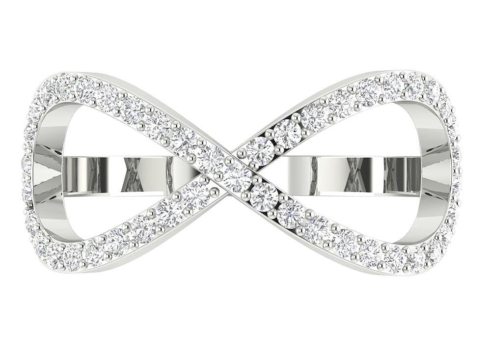 Fashion Anniversary Ring I1 G 0.50 Carat Natural Round Diamond Prong Set 9.10MM