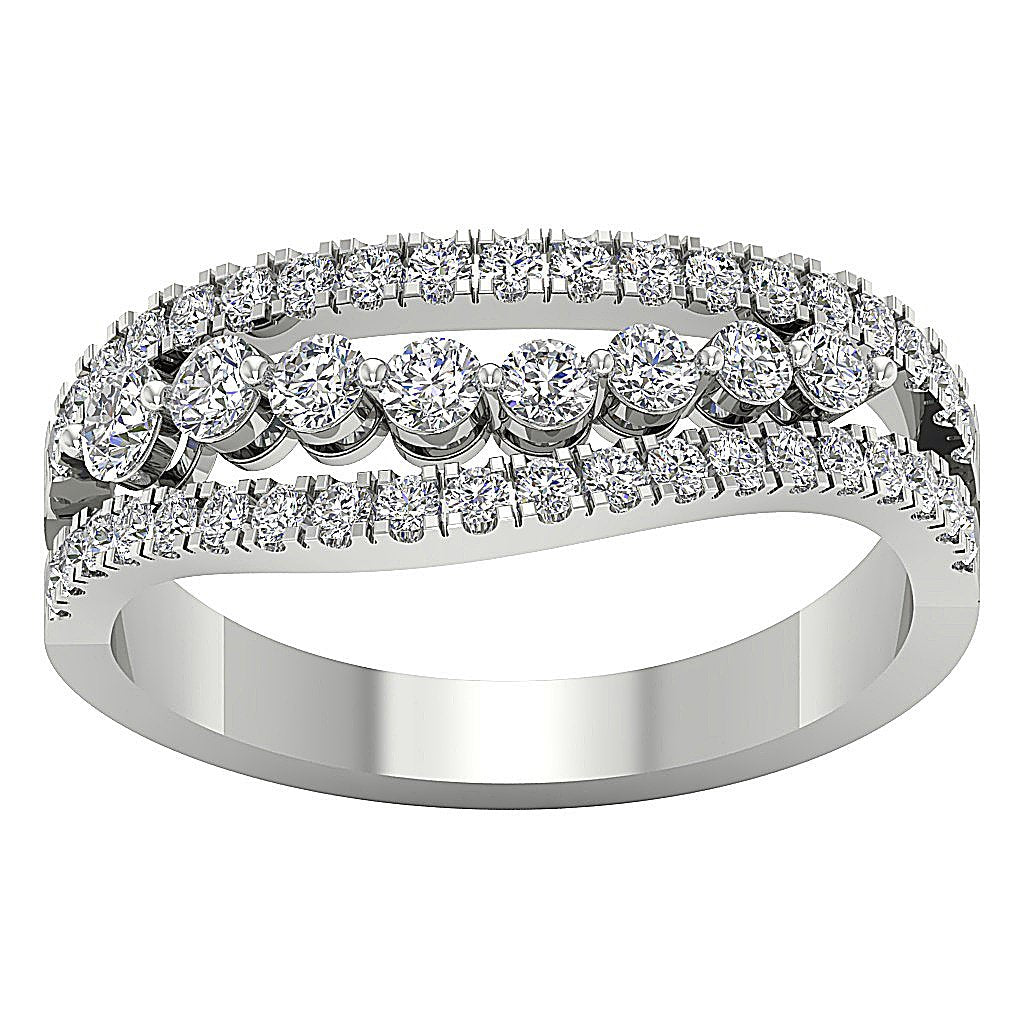 8.30 MM Designer Engagement Ring Natural Diamond SI1 G 1.10 Ct 14K White Yellow Rose Gold Prong Set