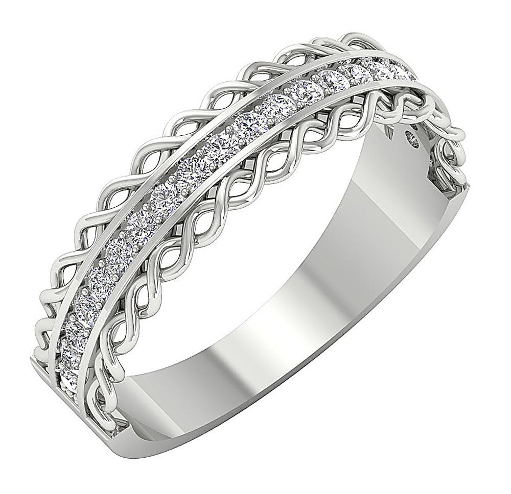 Natural Diamond Engagement Ring SI1 G 0.35 Ct 14K Gold 5.45MM