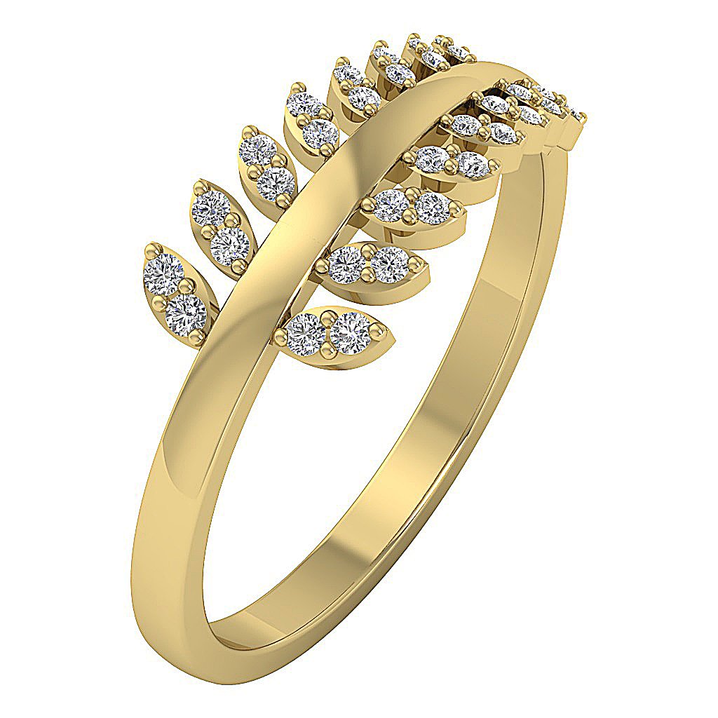 Engagement Diamond Ring SI1 G 0.25 Ct 14K White Yellow Rose Gold 8.00MM