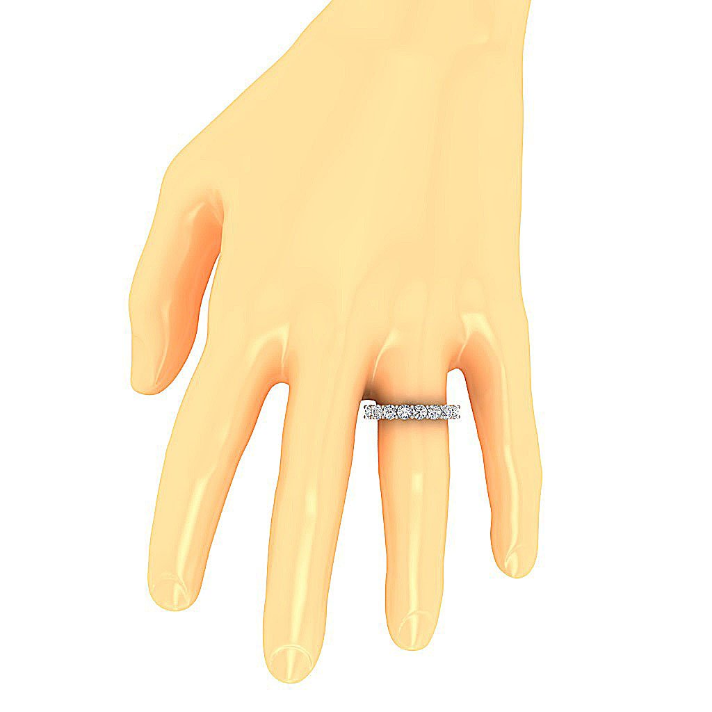 Anniversary Round Diamond I1 G 1.40 Carat 14K Solid Gold 3.37MM