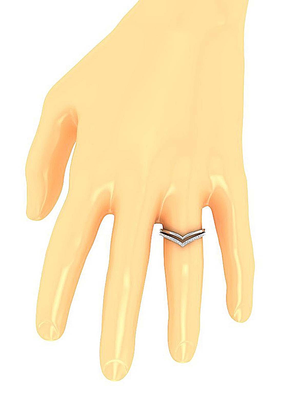 I1G 0.35Ct Designer Diamond Stackable 14K Solid Gold Wedding Ring 8.90MM