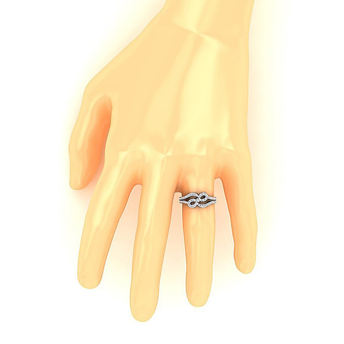 Natural Diamond 14K Solid Gold Engagement Diamond Ring SI1 G 0.90 Ct 8.95MM