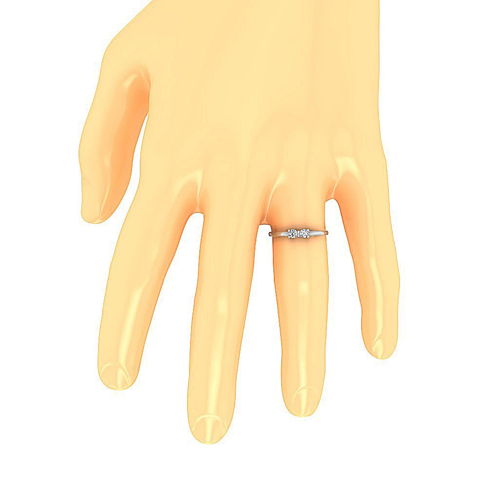 Engagement Prong Set Natural Diamond Ring Forever Us 2 Stone SI1 G 0.25 Ct