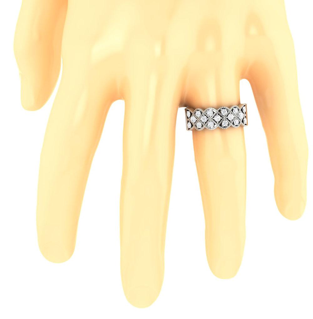 Rose Gold Fashion Round Diamond Ring Prong Set SI1 G 0.70 Ct 7.80 MM