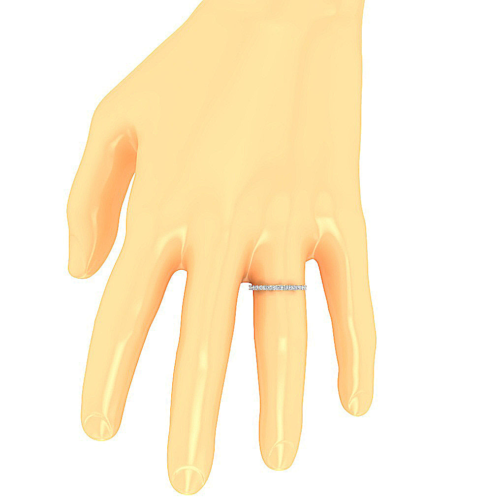 Anniversary Ring I1 G 0.55 Ct Natural Diamond 14K Solid Gold Prong Set