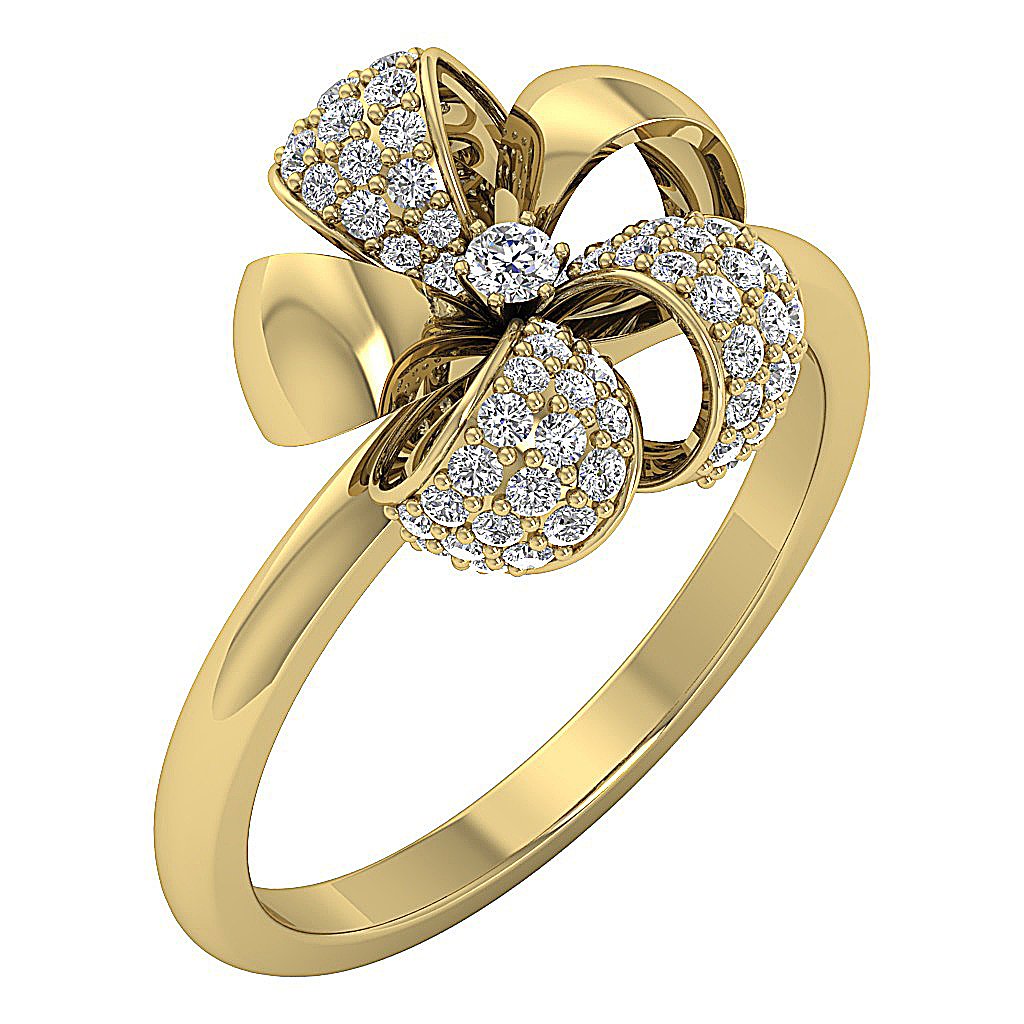 14K Rose Gold Designer Anniversary Ring Round Diamond SI1 G 0.60 Ct Prong Set 13.50 MM