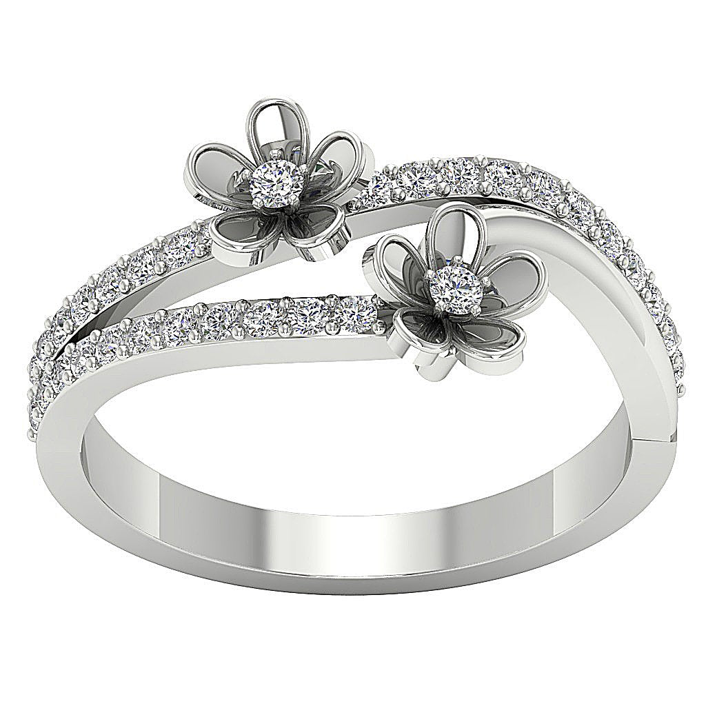 Anniversary Diamond Ring SI1 G 0.50Ct Prong Set 14K Solid Gold 10.00 MM
