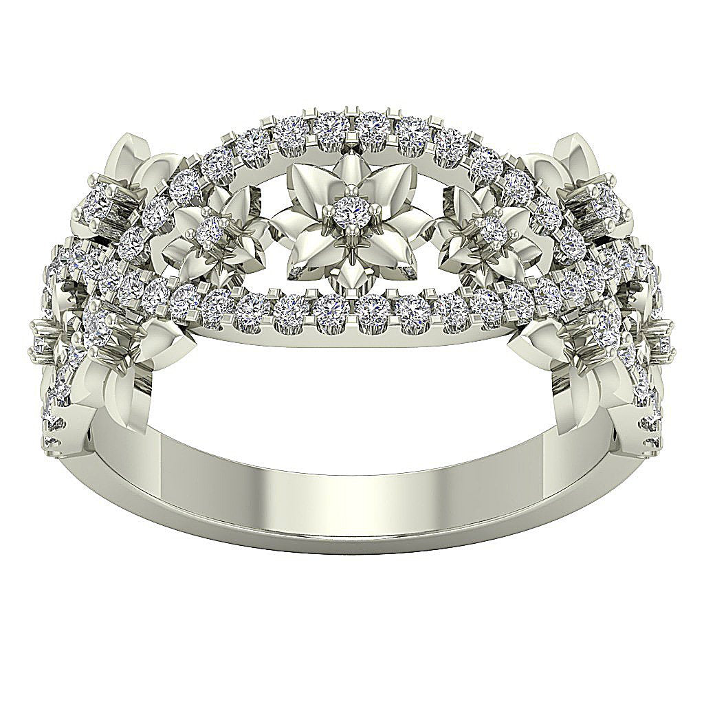 SI1 G 0.70 Ct 14K Solid Gold Wedding Ring 11.20MM Vintage Designer Diamond Ring