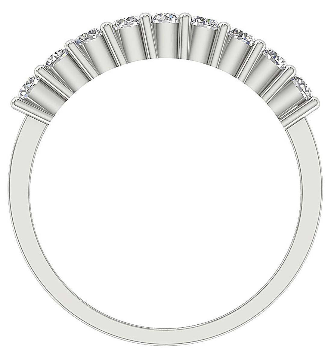 I1 G 0.60 Ct Round Cut Diamond Prong Set 14K Solid Gold Wedding Ring 2.70 MM