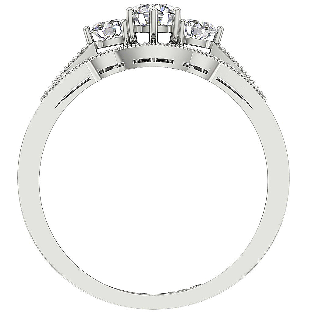 FrontView14kSolidGoldBridalRingSet