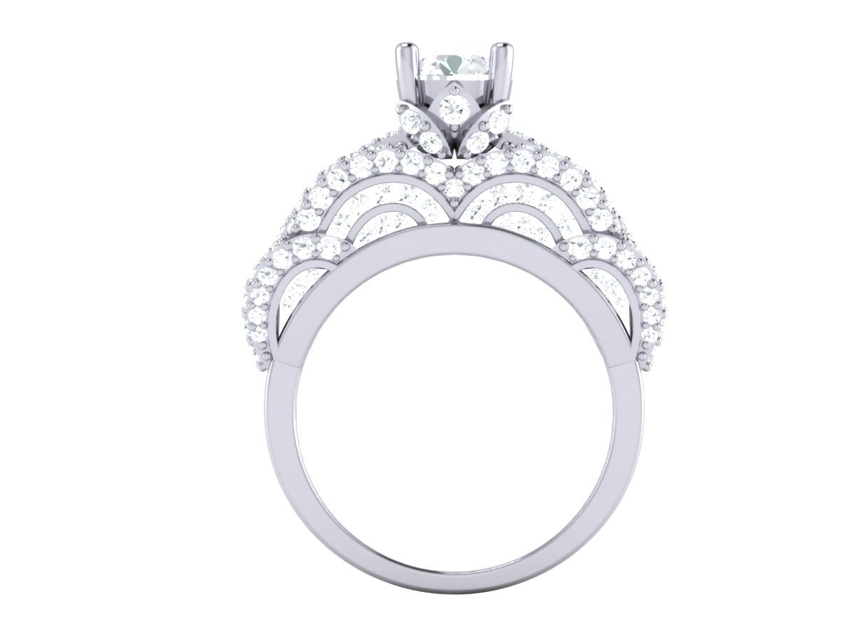 I1 G 3.00 Carat Natural Diamond 14k Solid Gold Designer Fashion Wedding Ring