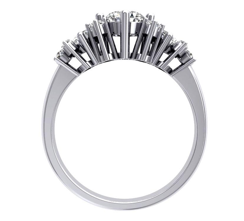 Designer Anniversary Ring Round Diamond SI1 G 1.35 Ct 14k Solid Gold Prong Set 7.50 MM