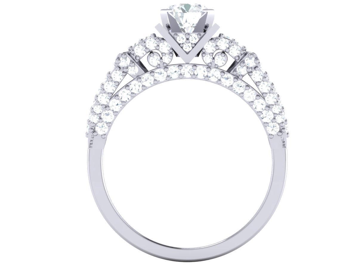Unique Fashion Wedding Ring I1 G 1.80 Carat Genuine Diamond 14k Solid Gold