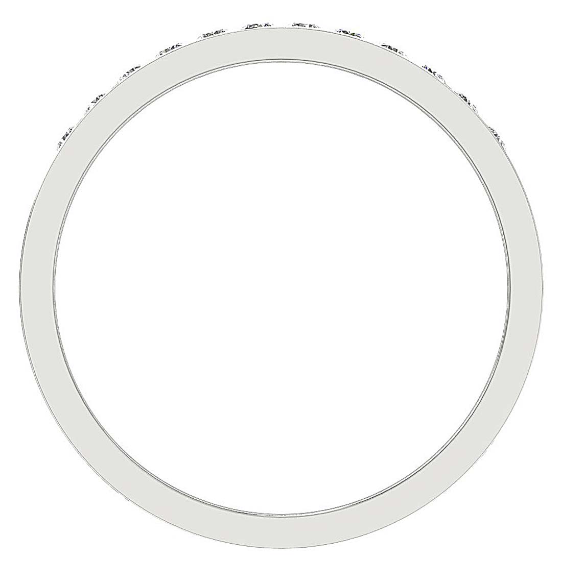 I1 G 0.40 Carat Designer Anniversary Ring Round Diamond 14k White Yellow Rose Gold Channel Set