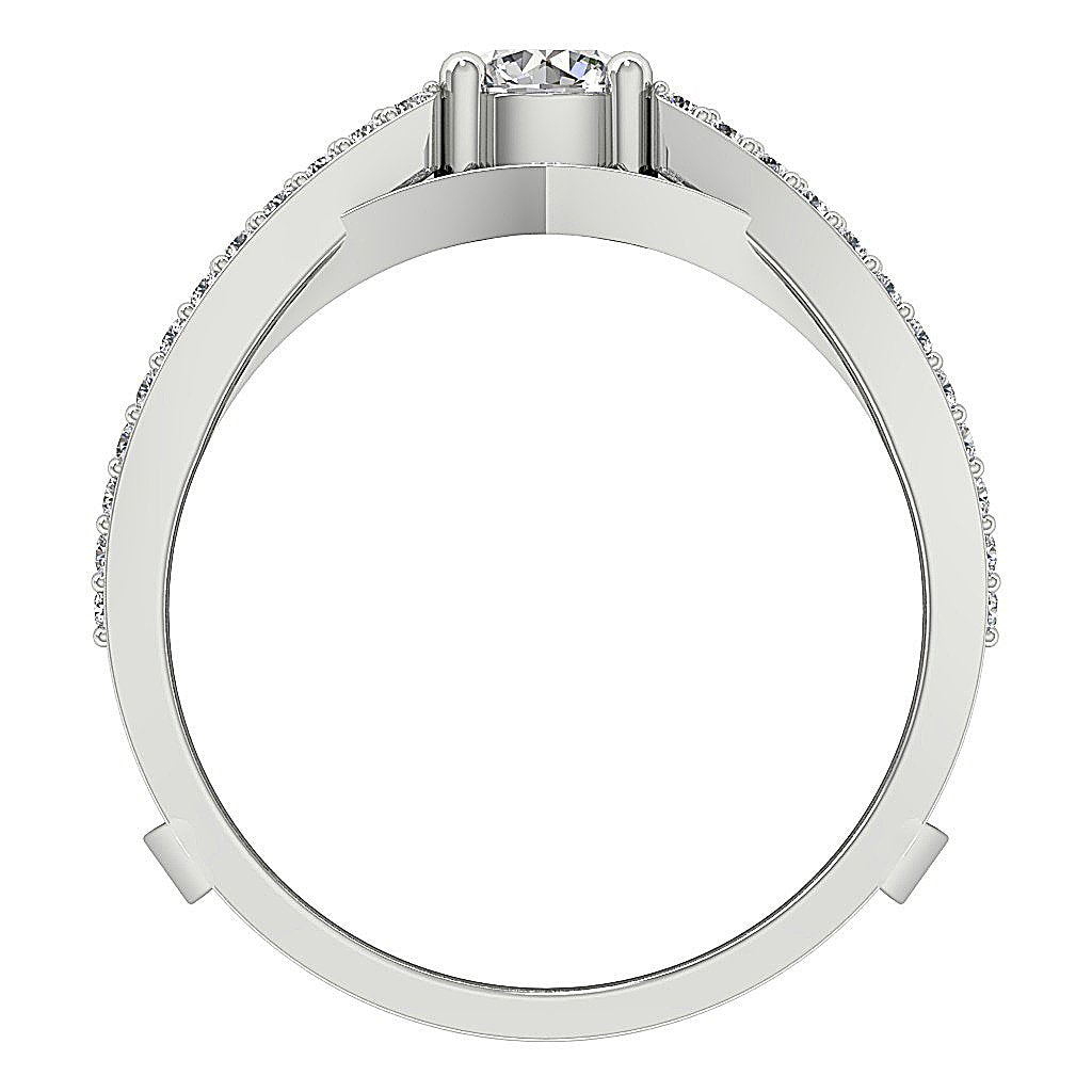 Genuine Diamond Bridal Solitaire Wedding Ring Prong Channel Set I1 G 1.30 Ct 14k Solid Gold