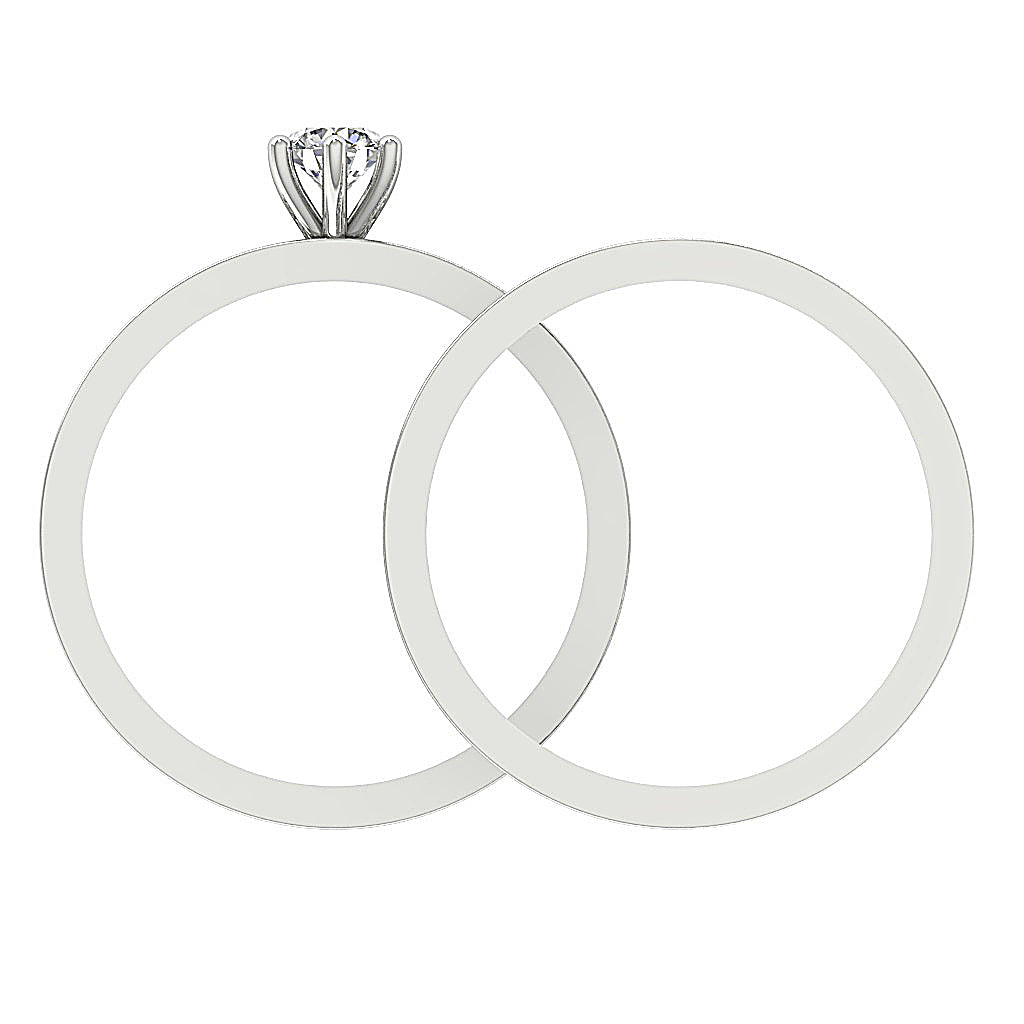FrontViewBridalAnniversaryRing14kWhiteGold
