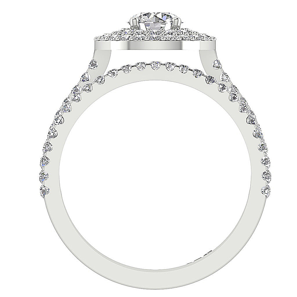 FrontViewBridalEngagementRing14kSolidGold