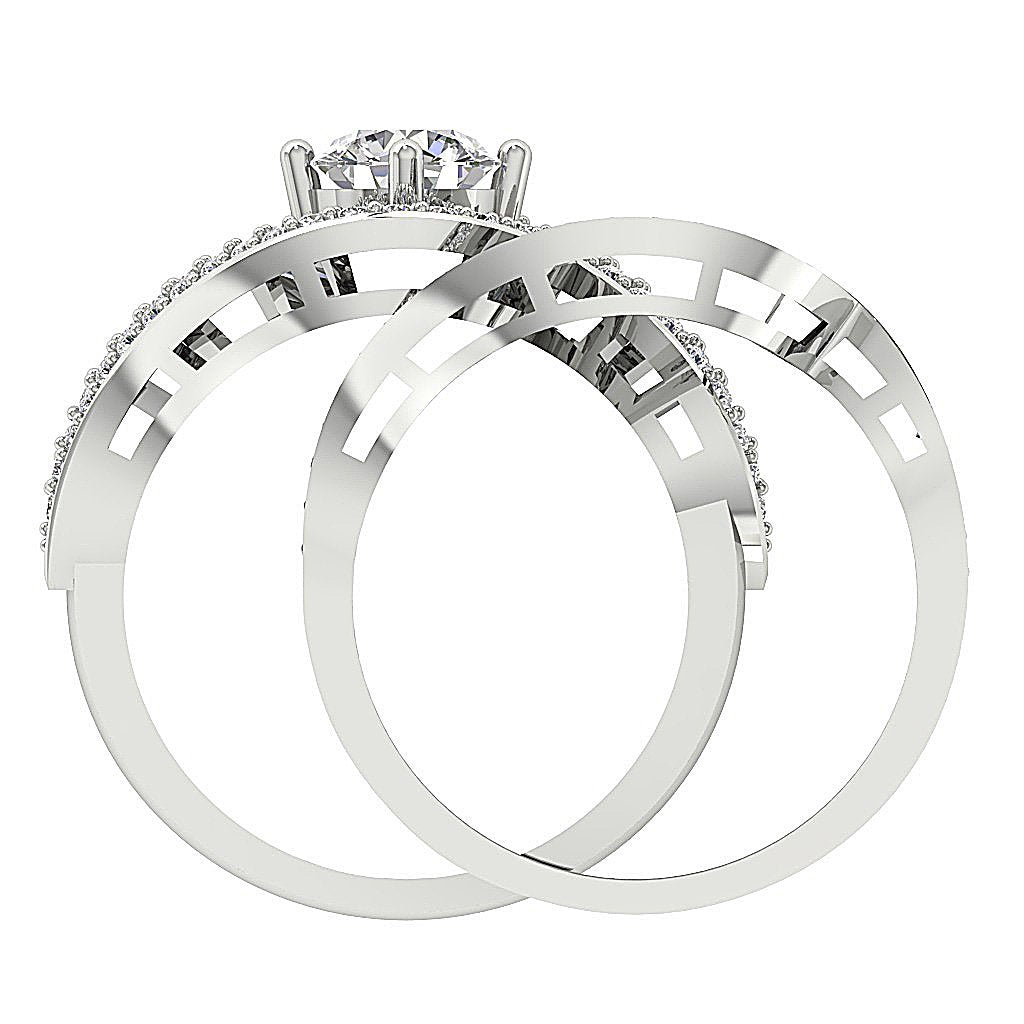 I1 G 1.45 Ct 14K Solid Gold Bridal Solitaire Engagement Ring Prong Set Genuine Diamond 13.60 MM