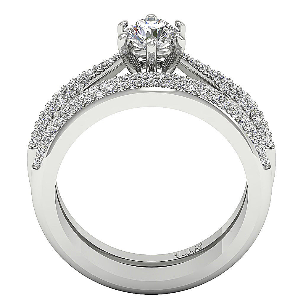 FrontViewBridalSolitaireWeddingRing