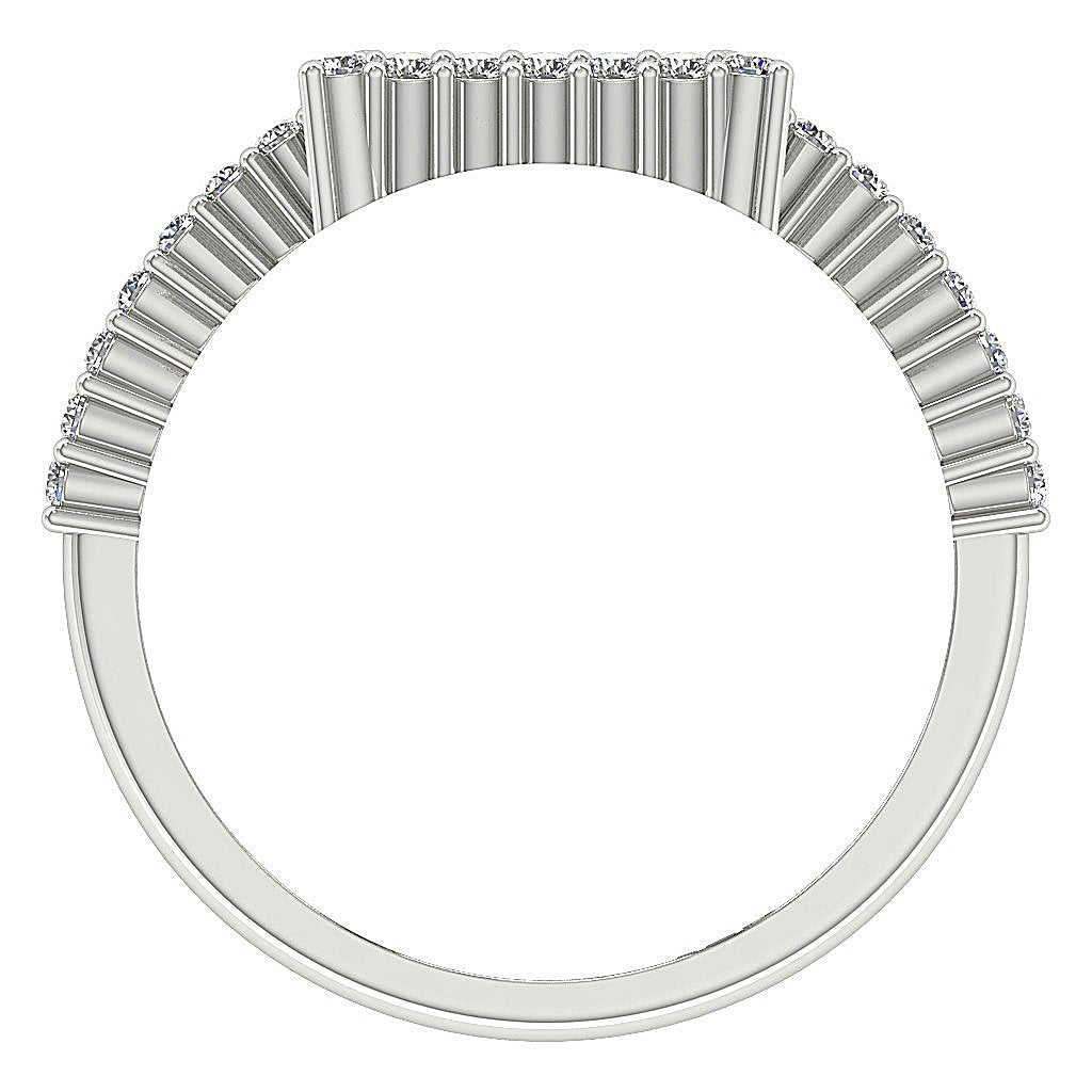 Natural Diamond Designer Fashion Engagement Ring I1 G 0.55 Ct 14k White Gold Prong Set