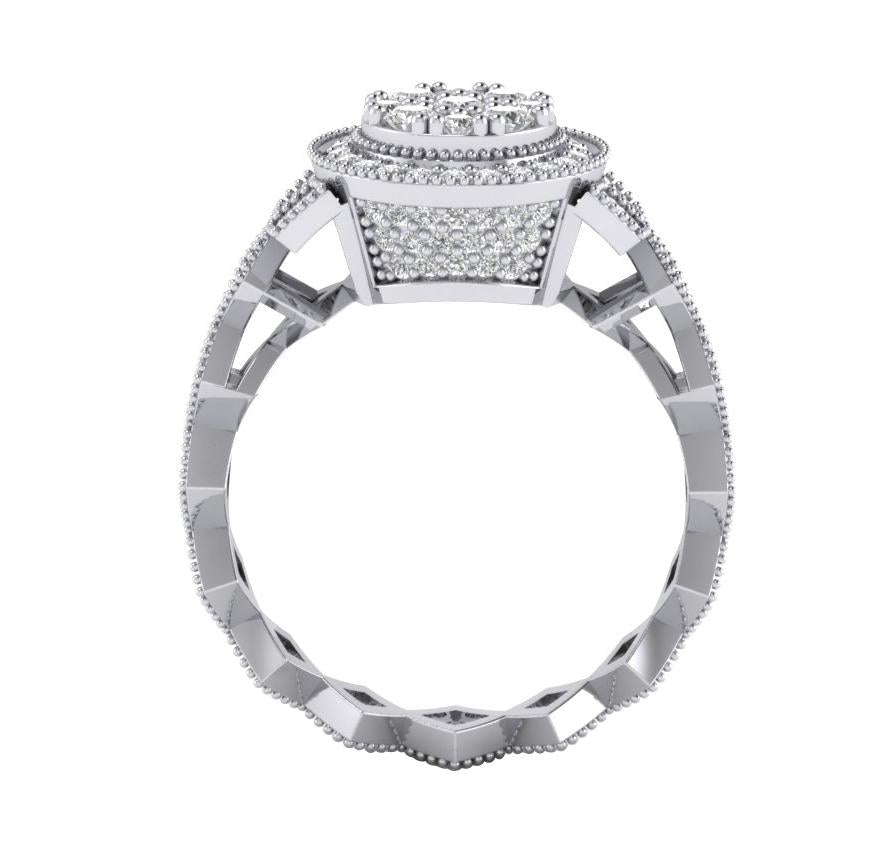 11.25 MM SI1 G 1.01 Carat Designer Wedding Ring Genuine Diamond 14k White Yellow Rose Gold