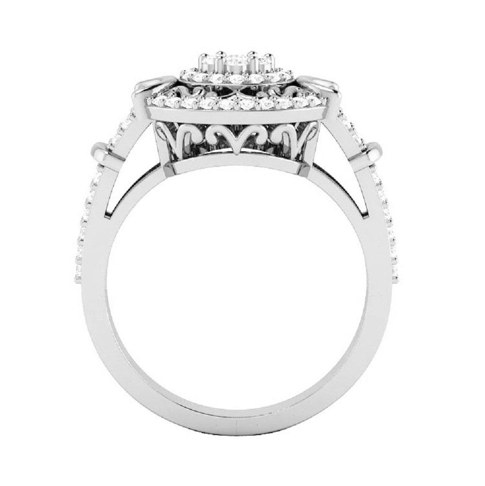 14k Solid Gold Genuine Diamond SI1 G 0.65 Carat Vintage Engagement Ring