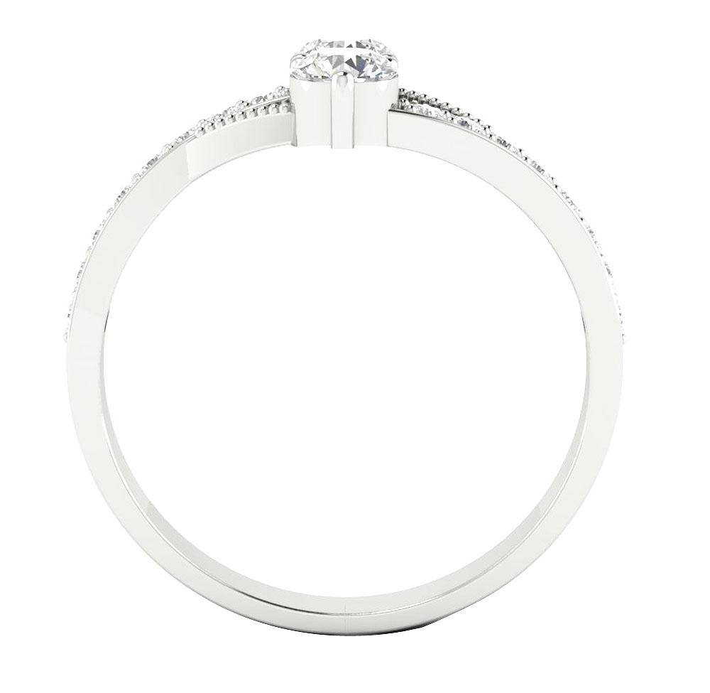 Forever Us Two Stone Anniversary Ring Round Diamond SI1 G 0.80 Carat Prong Set 14k Solid Gold