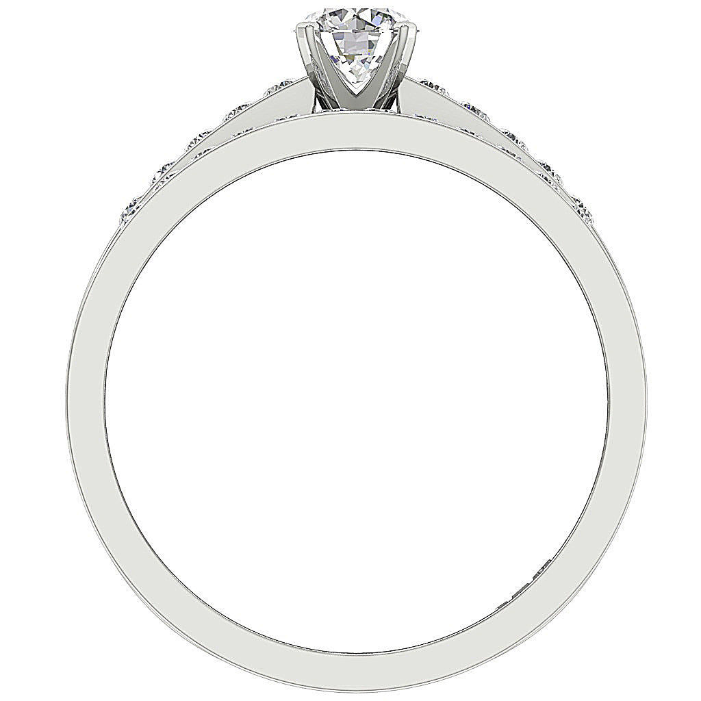 FrontViewRoundDiamondBridalRingSet