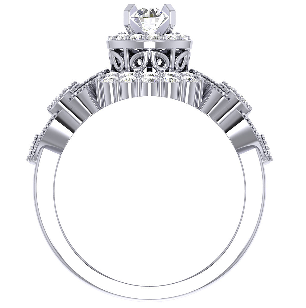 Diamond For Good Wedding Band Sets For Women SI1 G 1.20 Ct Natural Diamond Gold
