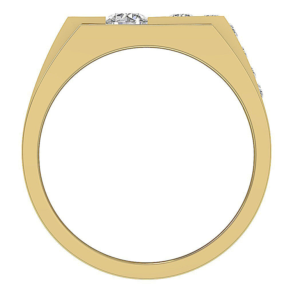 FrontViewRoundDiamondMensRing
