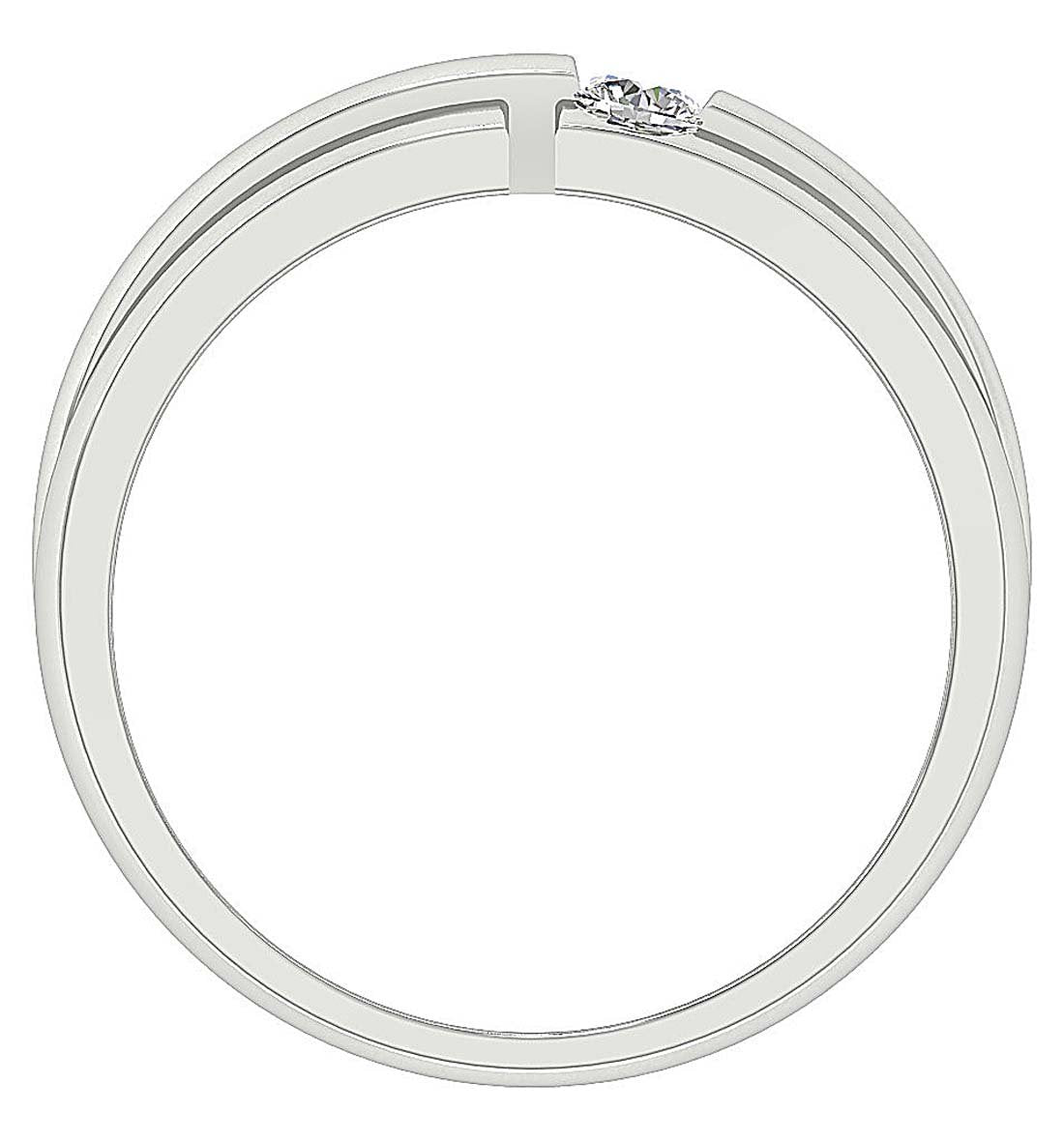 4.00 MM 14K Solid Gold Solitaire Wedding Ring Genuine Diamond SI1 G 0.20 Ct Prong Set