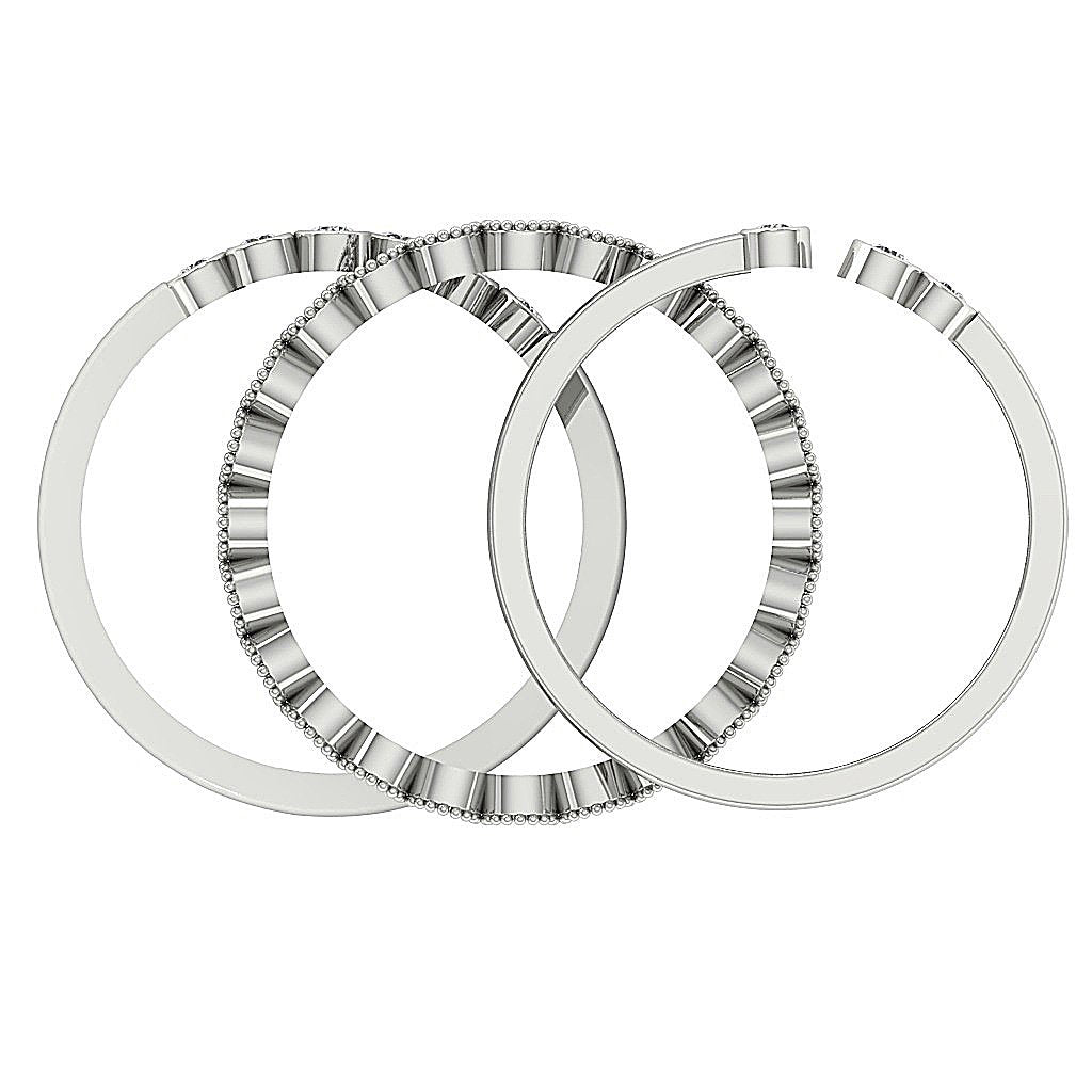 Engagement Ring Round Cut Diamond Bezel Set I1 G 1.20 Ct 14K Solid Gold 10.00MM