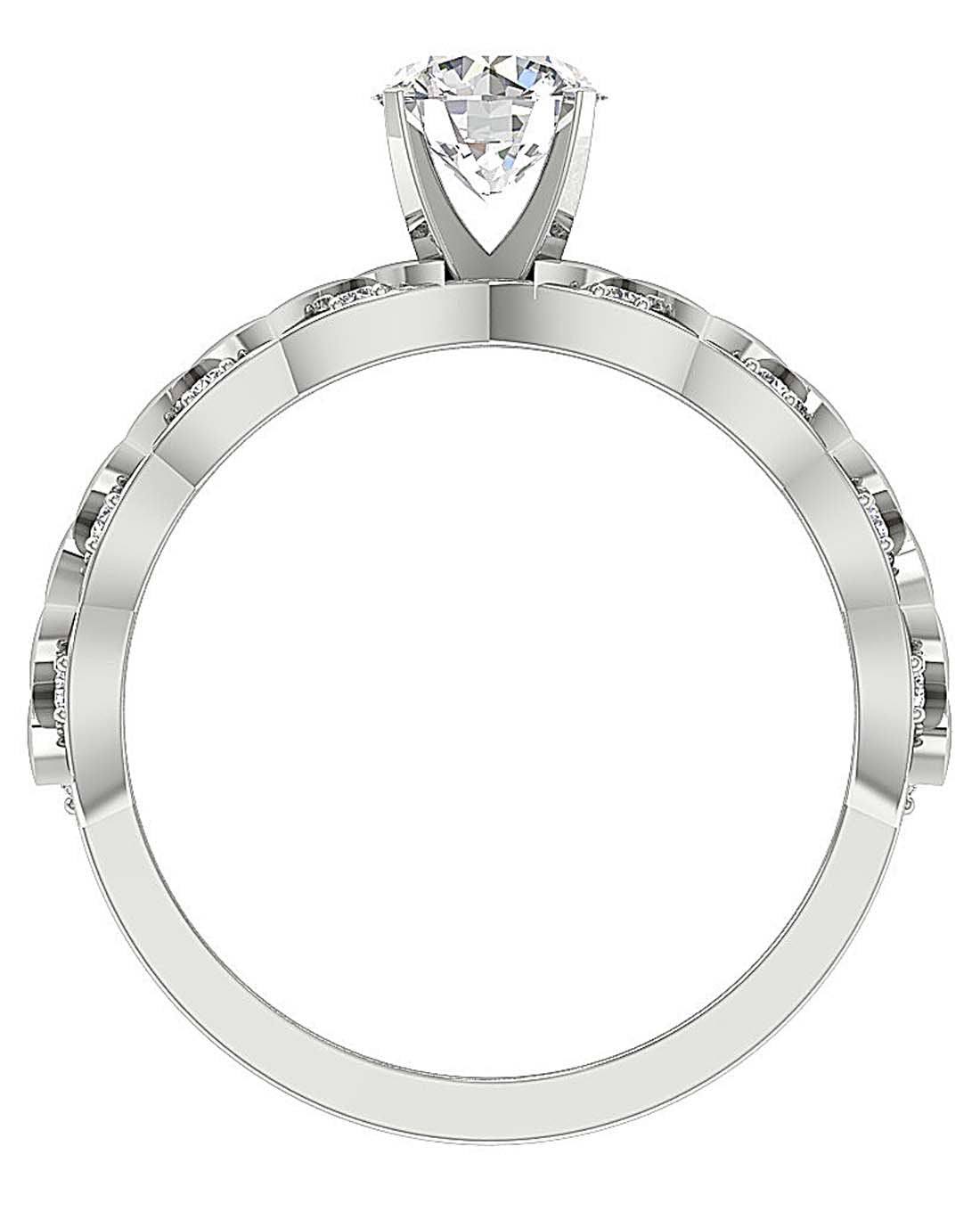 I1 G 1.10 Ct Genuine Diamond Designer Solitaire Wedding Ring 14k Yellow Gold Prong Set