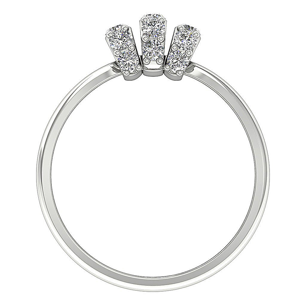 2Tone Engagement 14K Solid Gold Diamond Ring SI1 G 0.35 Ct 5.60 MM