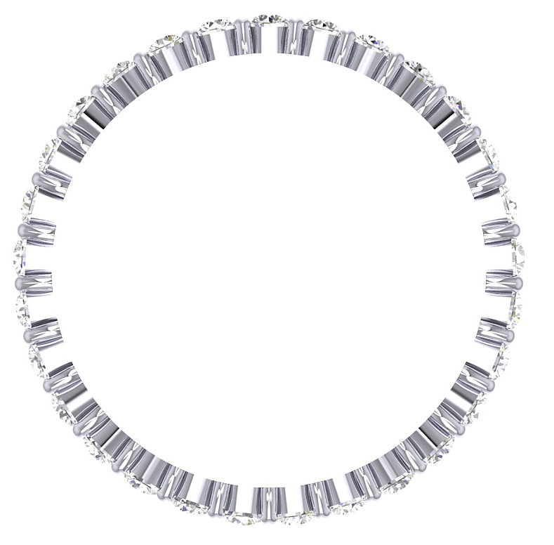 Eternity Band Engagement Ring SI1 G 1.00 Carat Natural Diamond 14K White Yellow Rose Gold