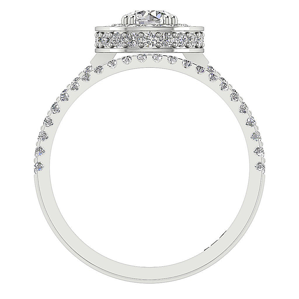 FrontViewGenuineDiamondBridalEngagementRingSet