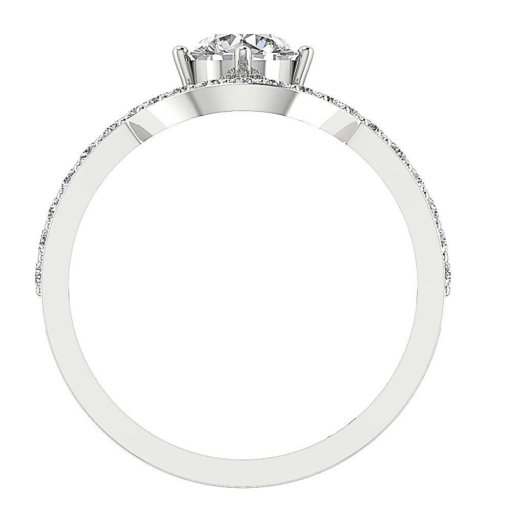Wedding And Engagement Ring Set I1 G 2.00 Carat 14K White Gold Genuine Diamond