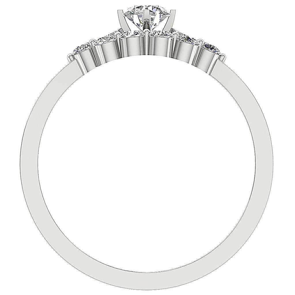 FrontViewGenuineDiamondBridalRingSet14kGold